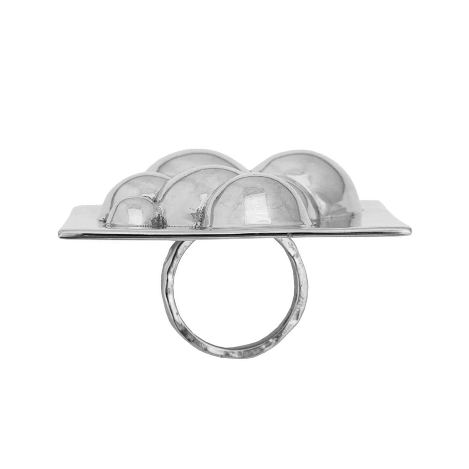 SQUARE BUBBLE - Silver Ring