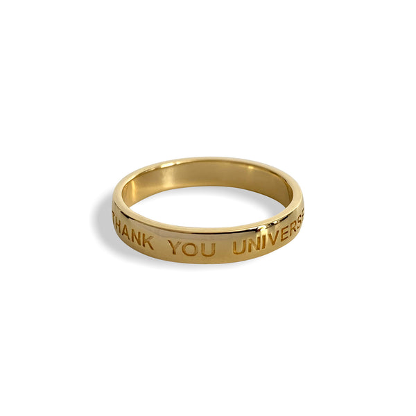 ECHTSCHMUCK - THANK YOU UNIVERSE SIMPLE - Gold Ring