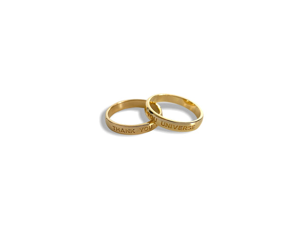 ECHTSCHMUCK - THANK YOU UNIVERSE SIMPLE - Gold Ring